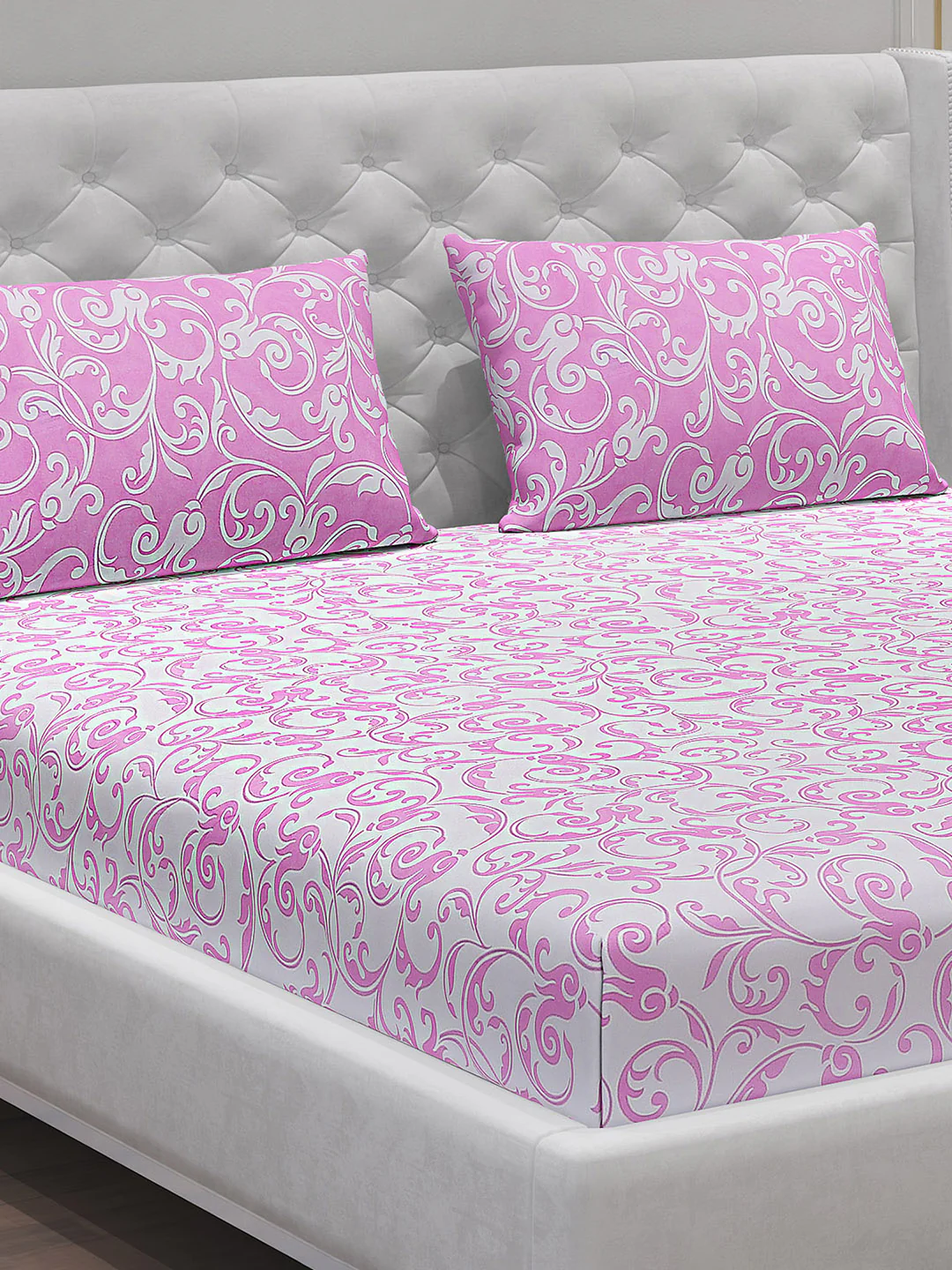 MOCA by Monte Carlo 104 TC Cotton Double Bedsheet with 2 Pillow Covers - Image 4