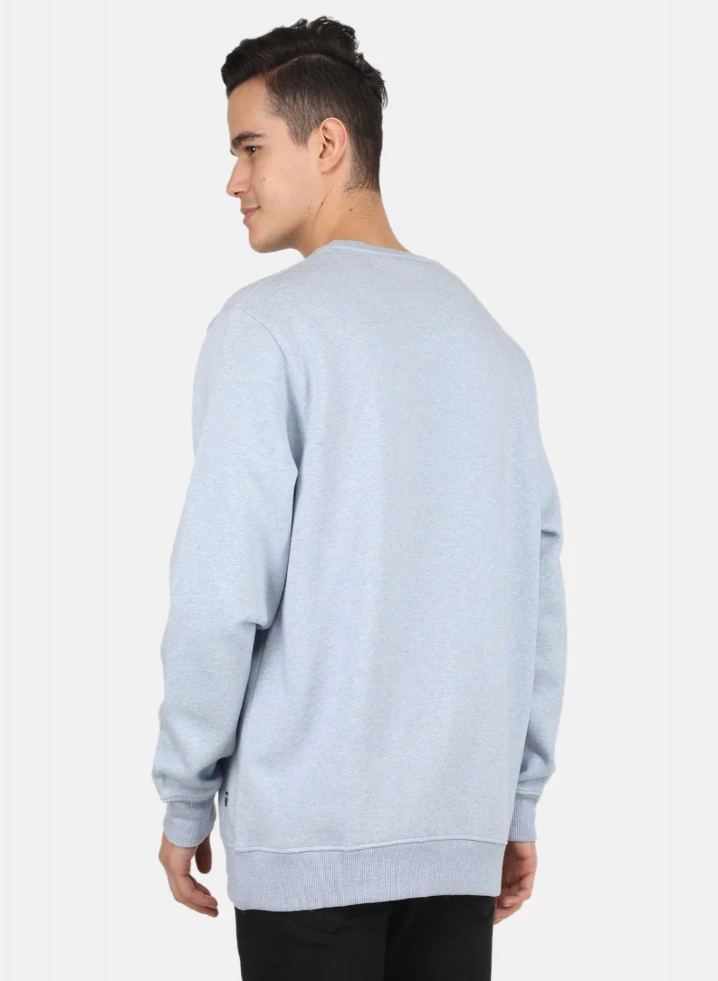 Men Blue Solid Sweatshirt - Image 3