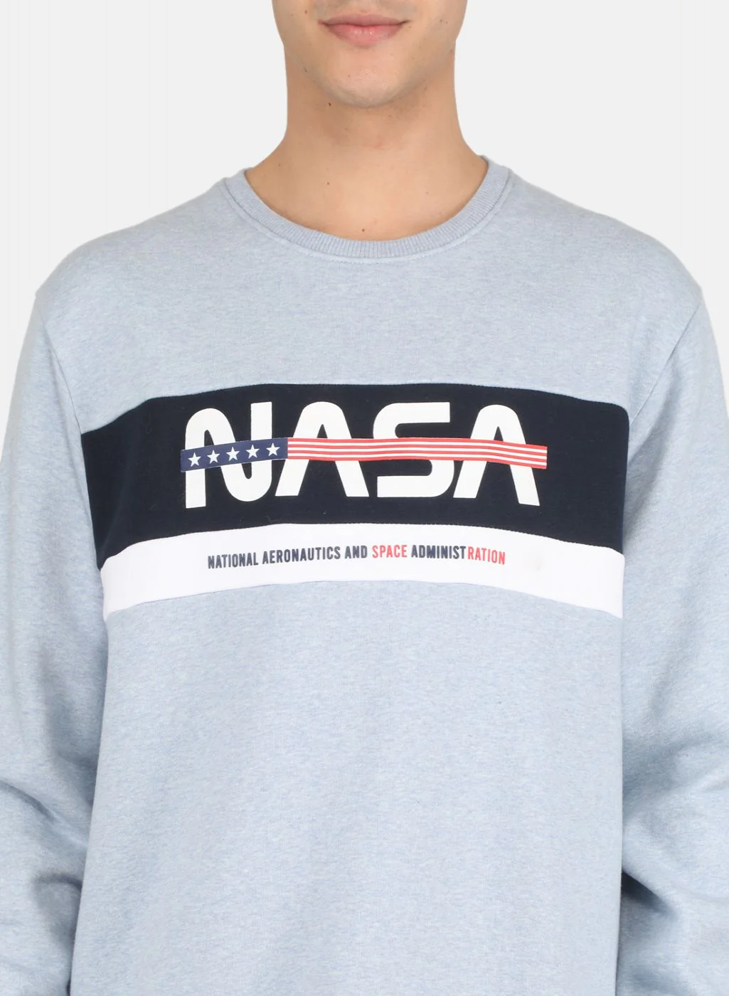Men Blue Solid Sweatshirt - Image 5