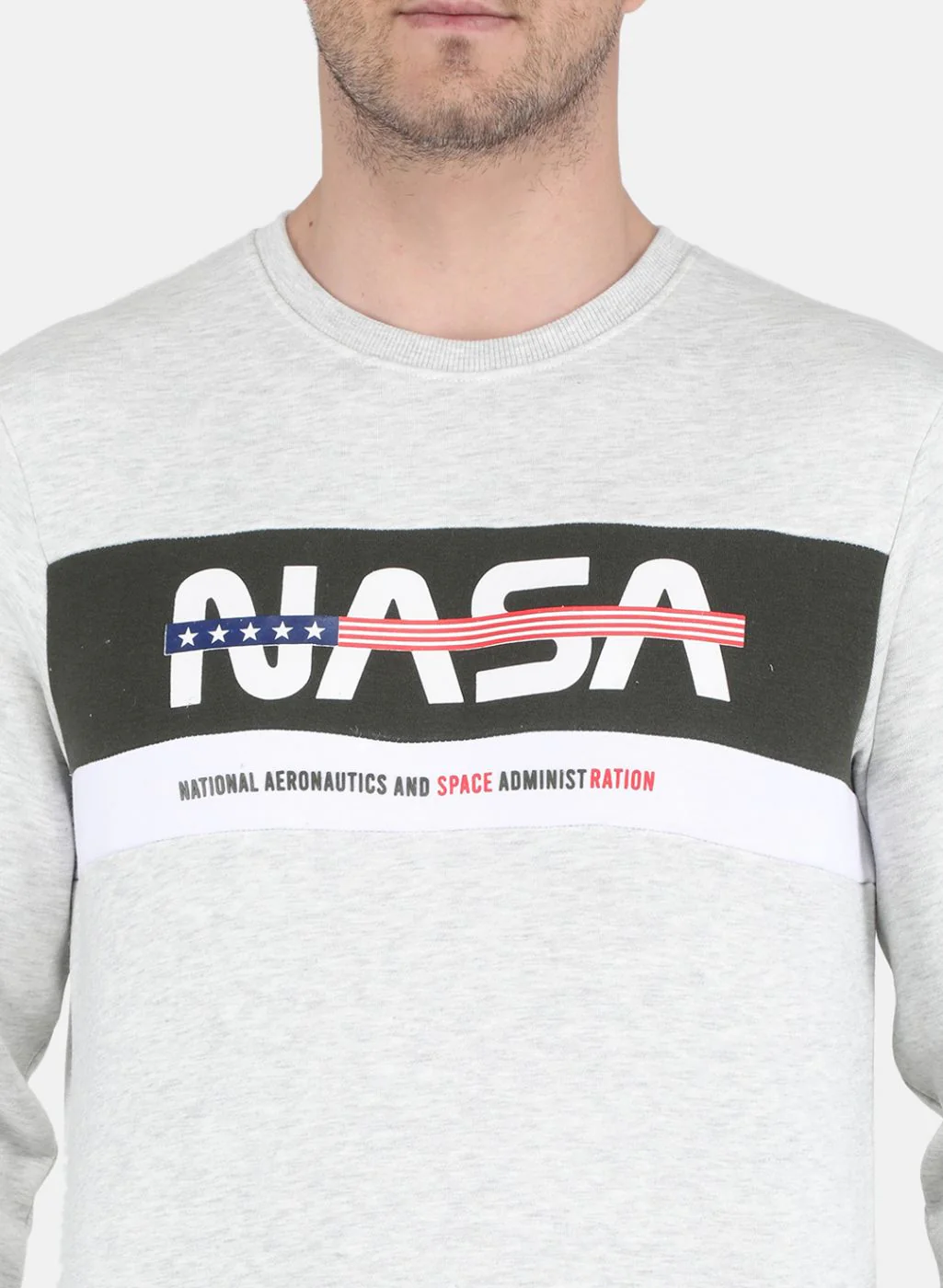 Men Grey Solid Sweatshirt - Image 5