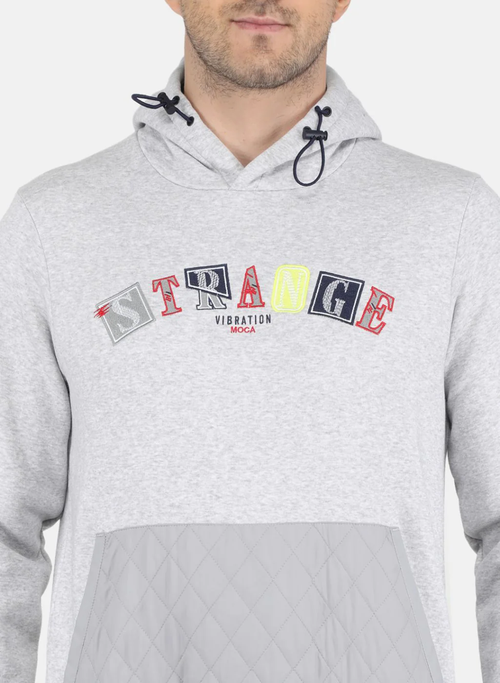 Men Grey Solid Sweatshirt - Image 5