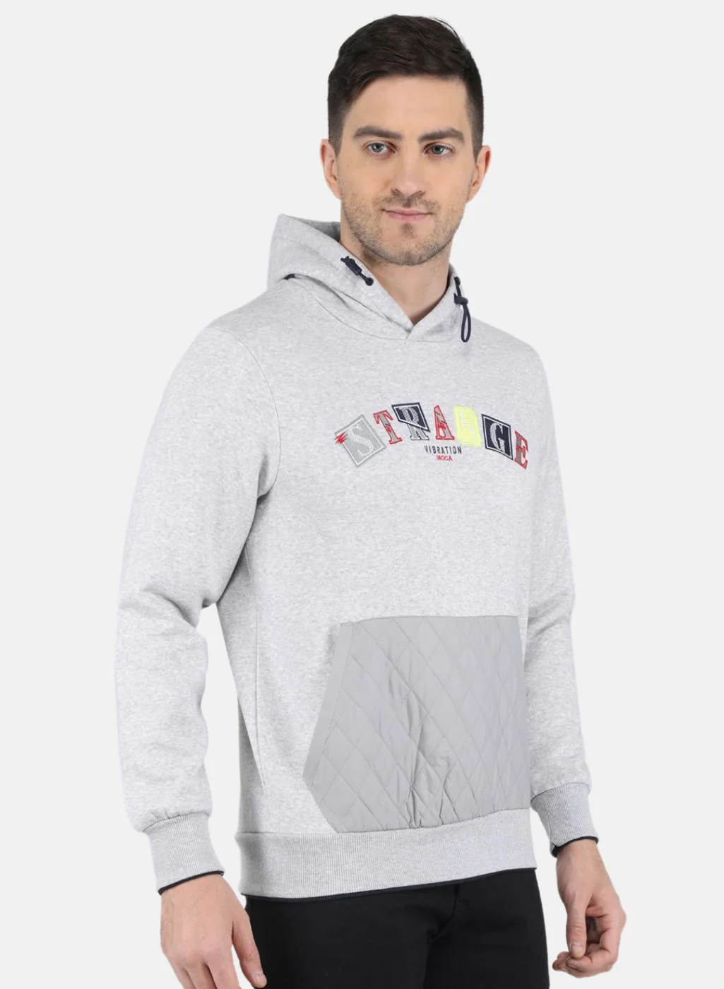 Men Grey Solid Sweatshirt - Image 6
