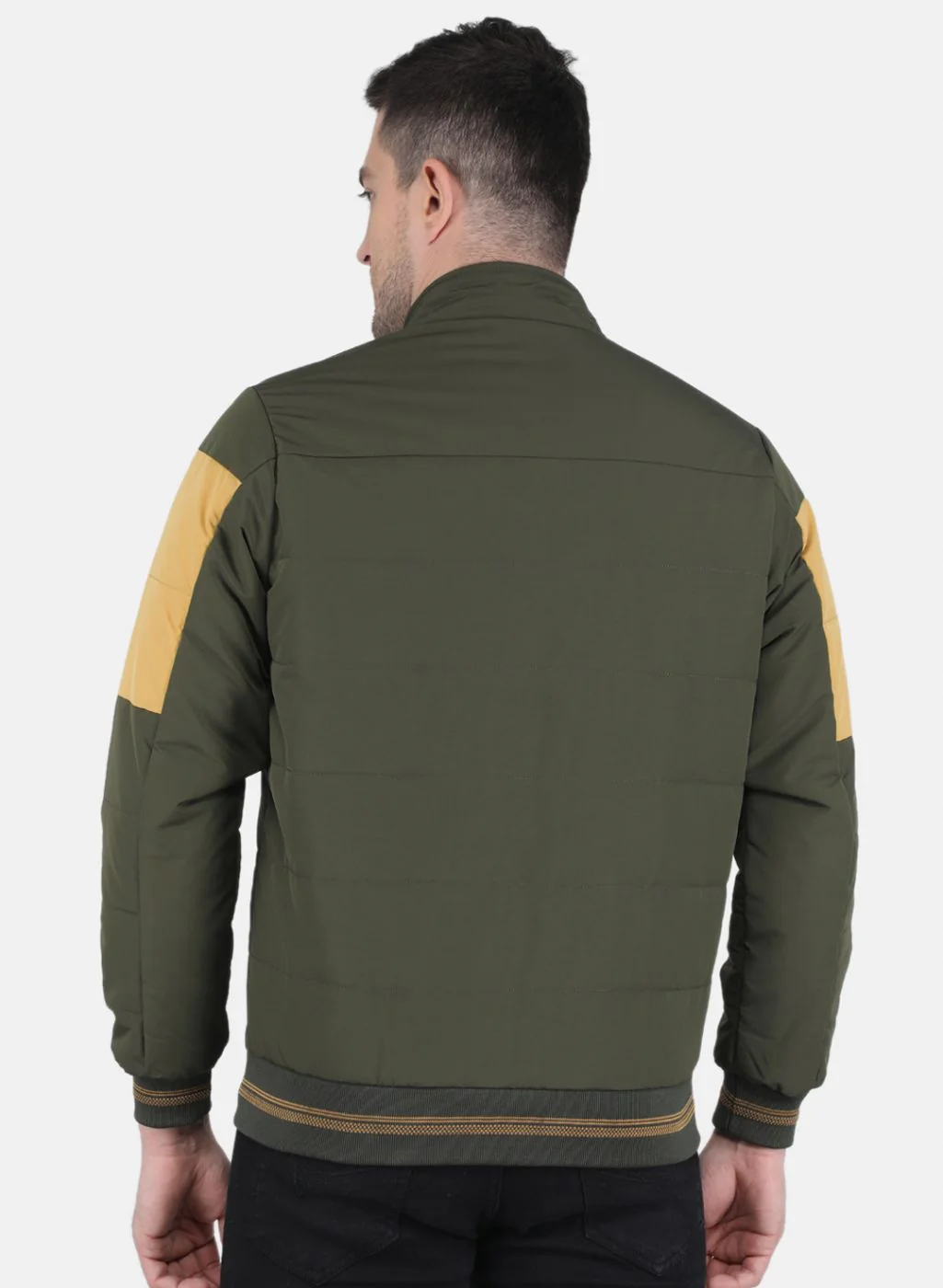 Men Olive Solid Sweatshirt - Image 3