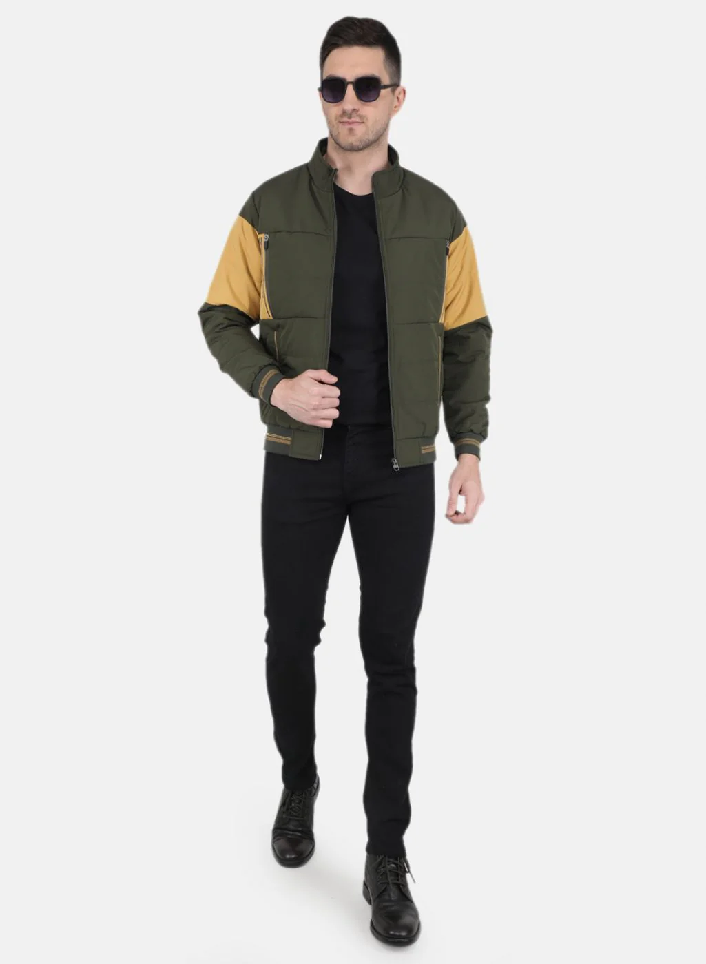 Men Olive Solid Sweatshirt - Image 4