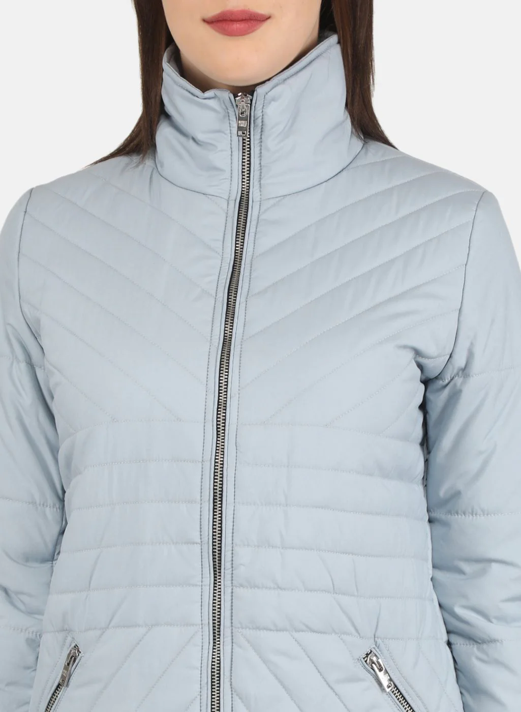 Women Blue Solid Jacket - Image 5