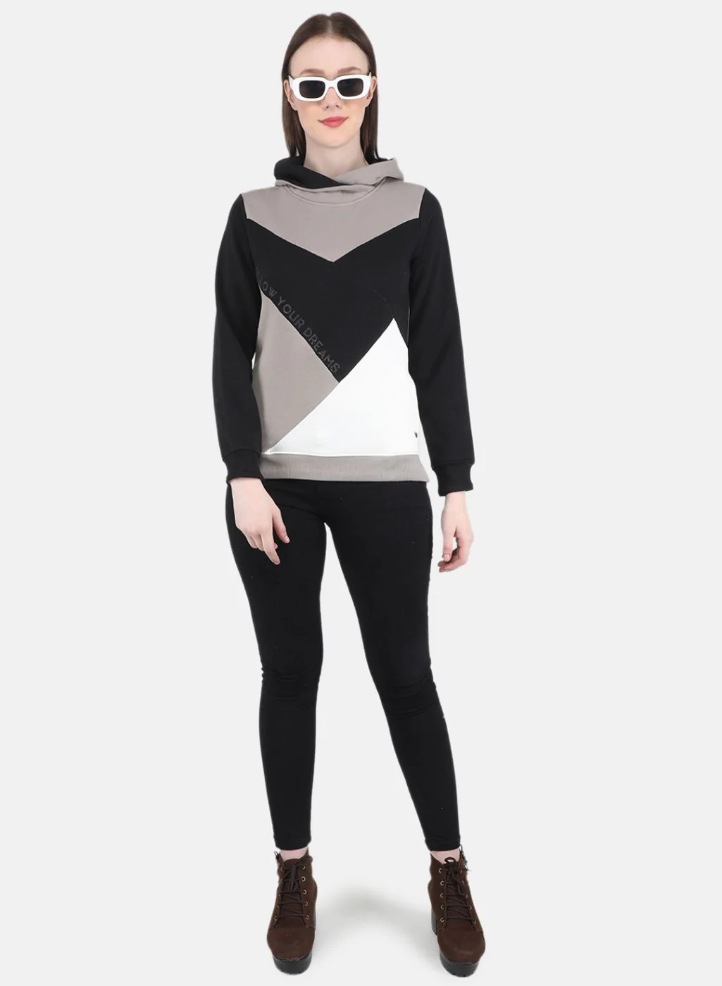 Women Multicolor Solid Sweatshirt - Image 4