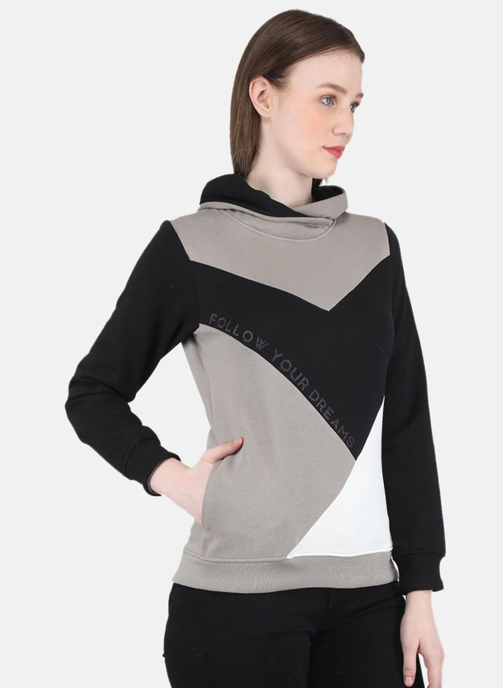 Women Multicolor Solid Sweatshirt - Image 6