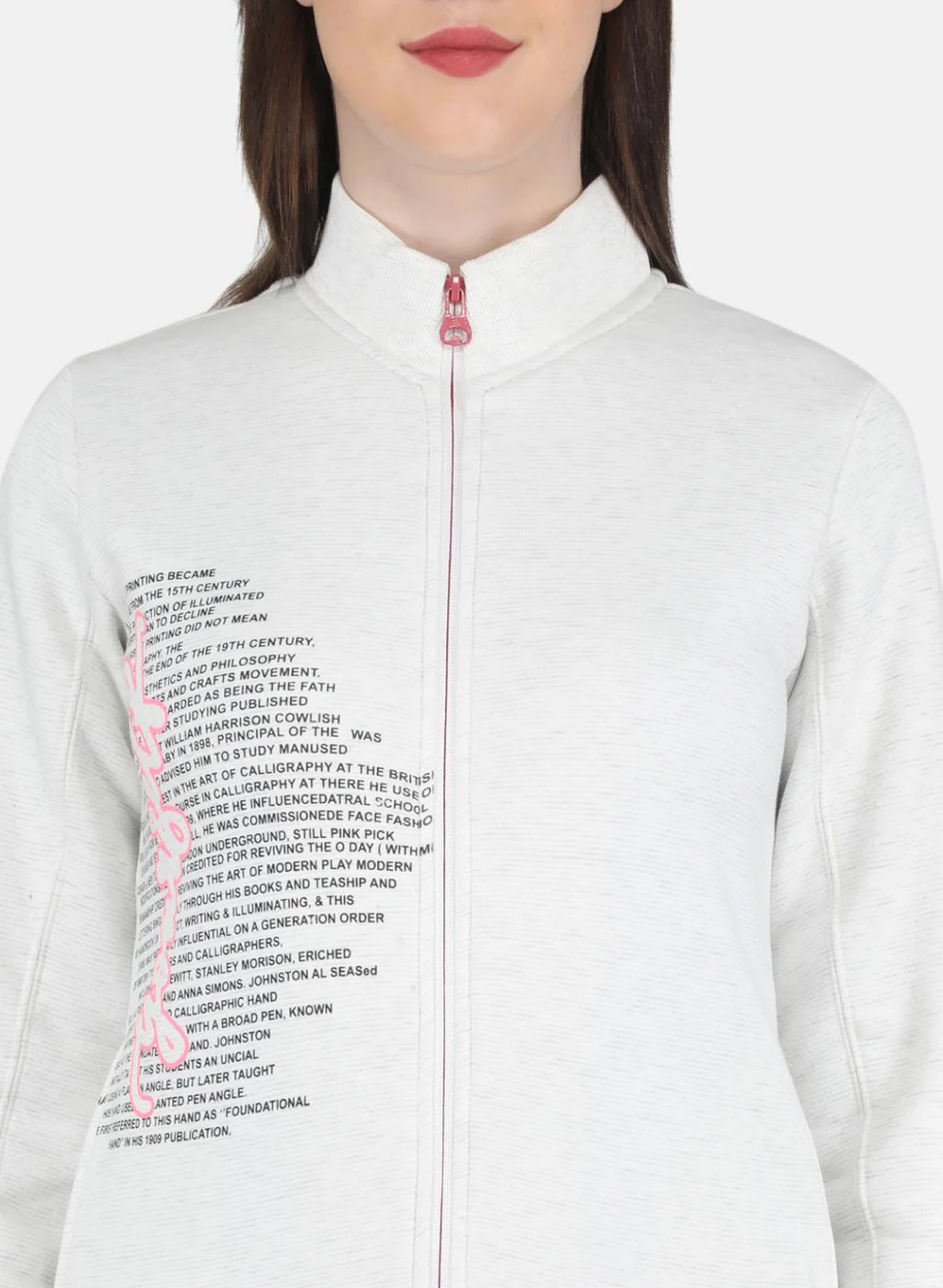 Women Off White Printed Sweatshirt - Image 5