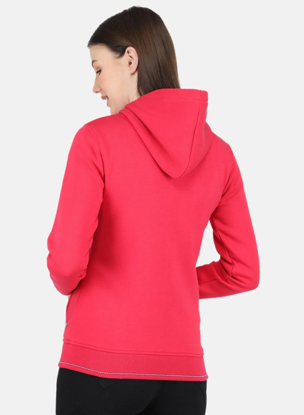 Women Pink Solid Sweatshirt - Image 3