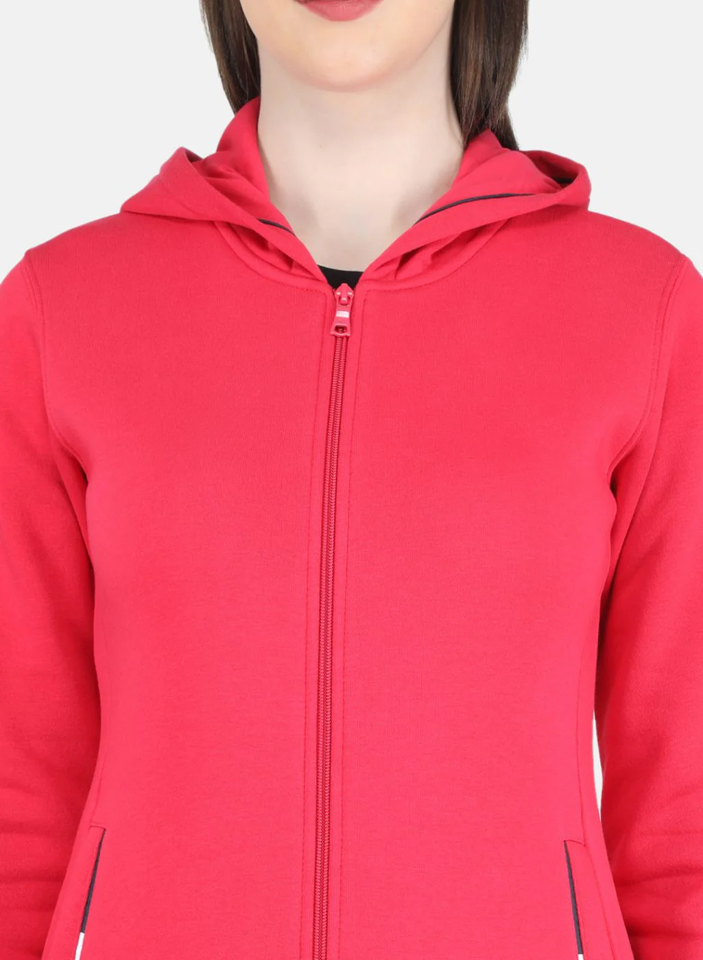 Women Pink Solid Sweatshirt - Image 5