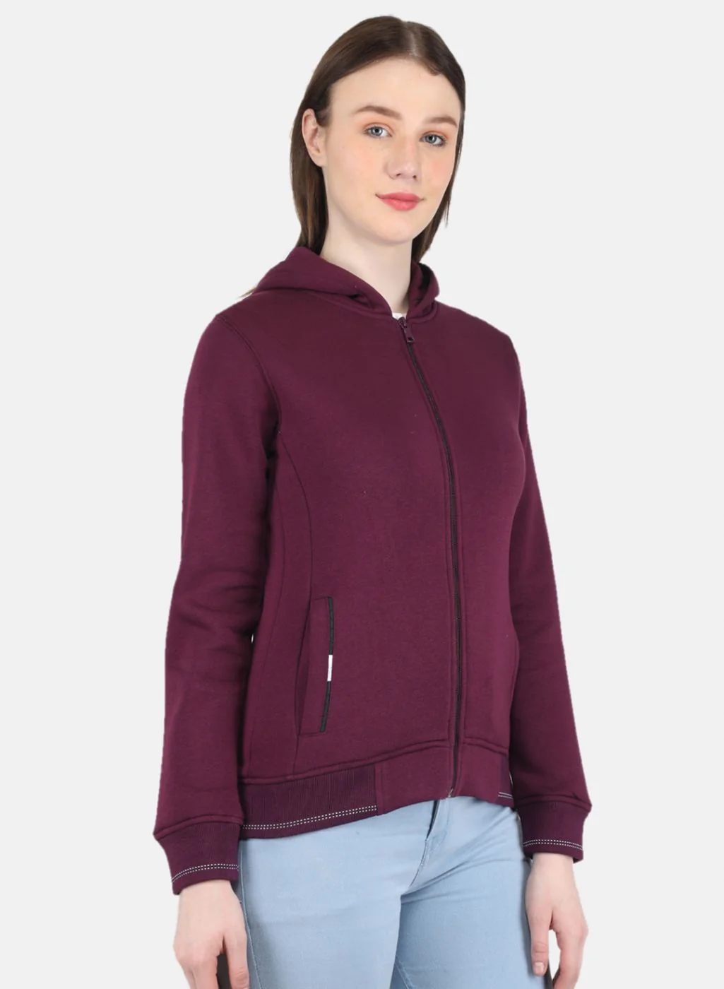 Women Purple Solid Sweatshirt - Image 6