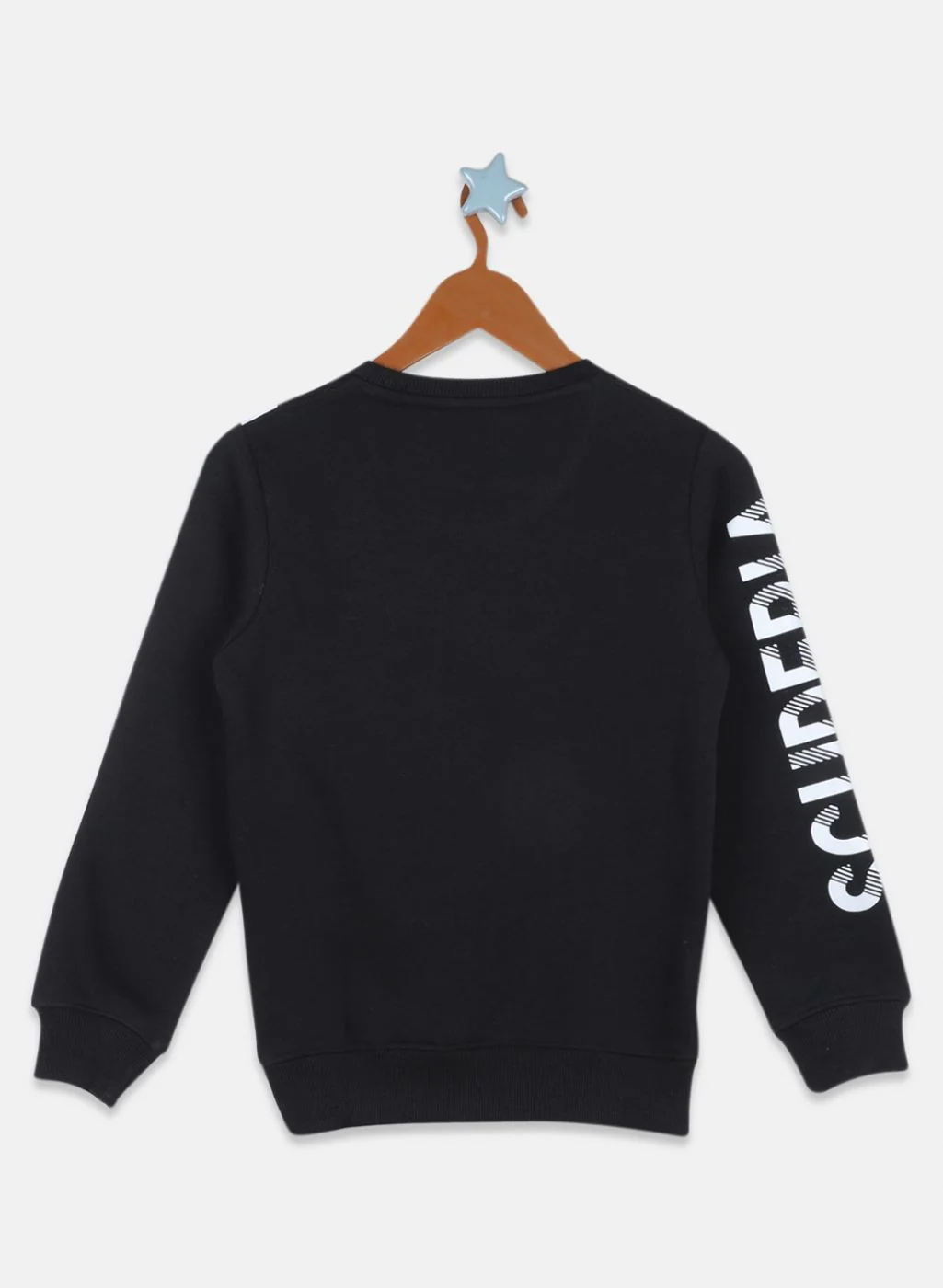 Boys Black Printed Sweatshirt - Image 2