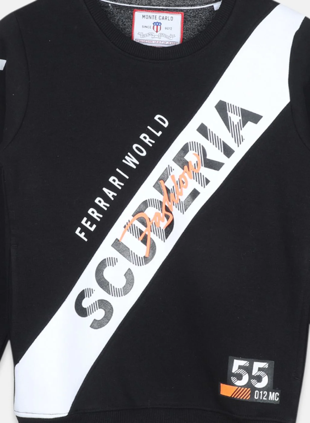 Boys Black Printed Sweatshirt - Image 3