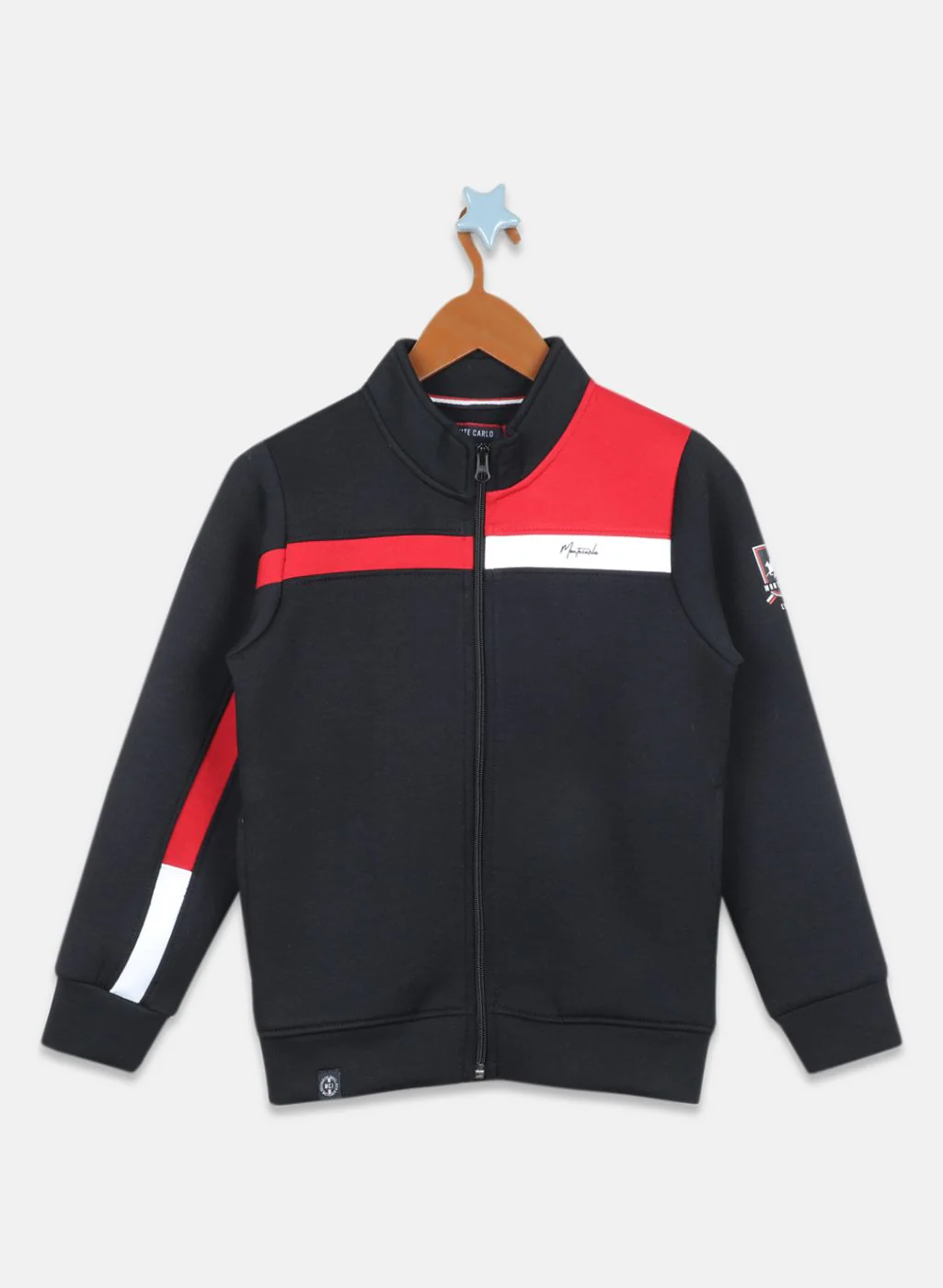 Boys Black Printed Tracksuit - Image 3