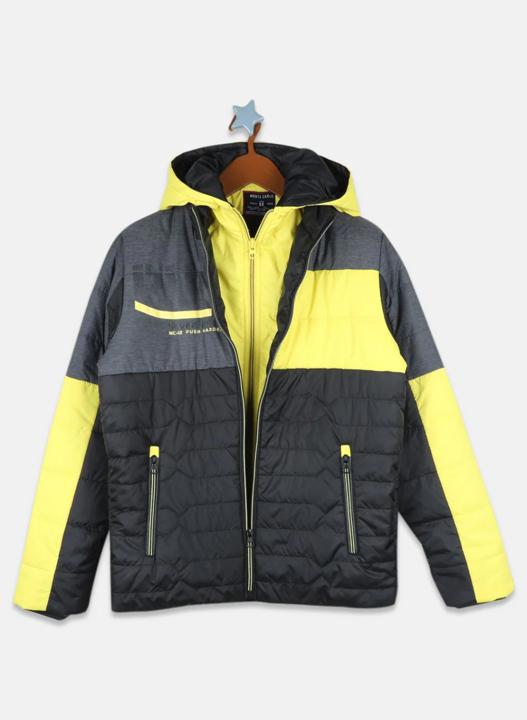 Boys Black Solid Jacket - Image 2
