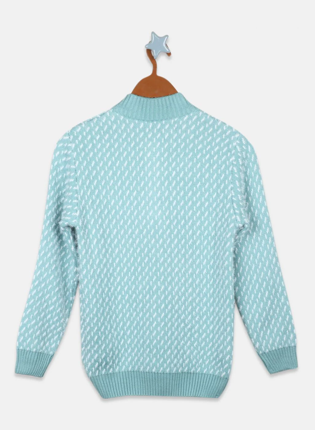 Boys Blue Jaquard Pullover - Image 2