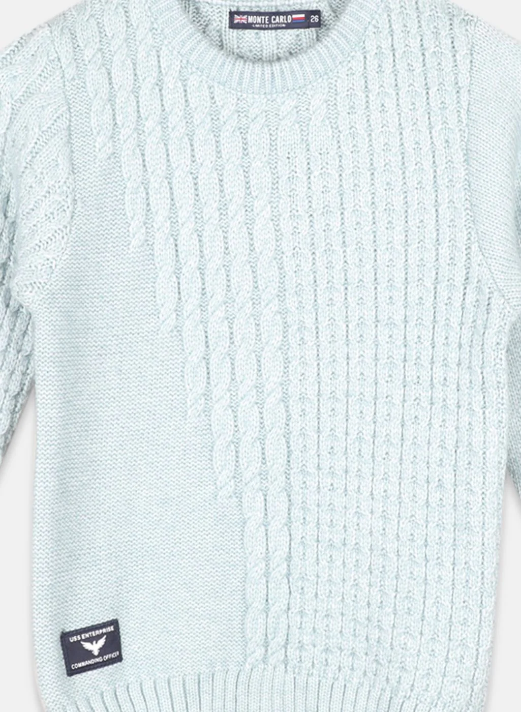 Boys Blue Printed Pullover - Image 3