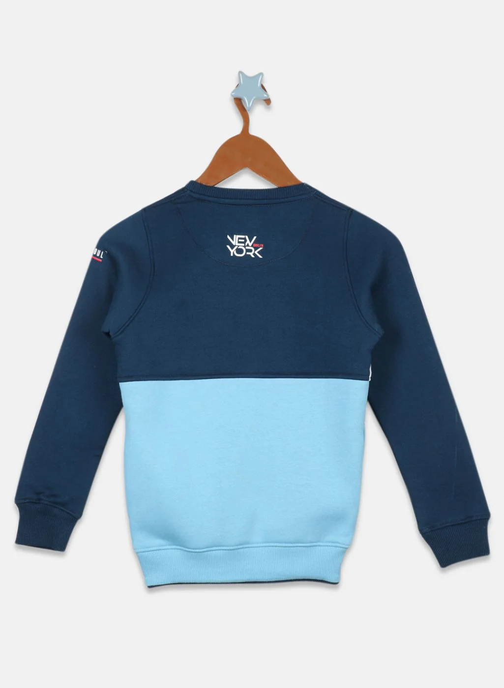 Boys Blue Printed Sweatshirt - Image 2