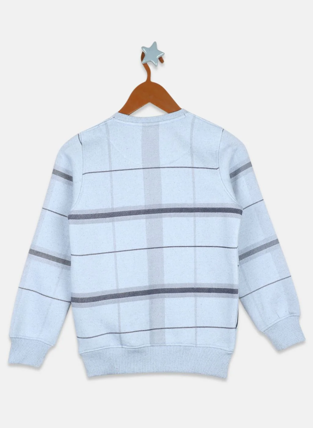 Boys Blue Printed Sweatshirt - Image 2