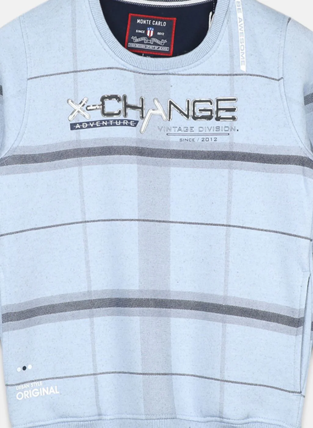 Boys Blue Printed Sweatshirt - Image 3