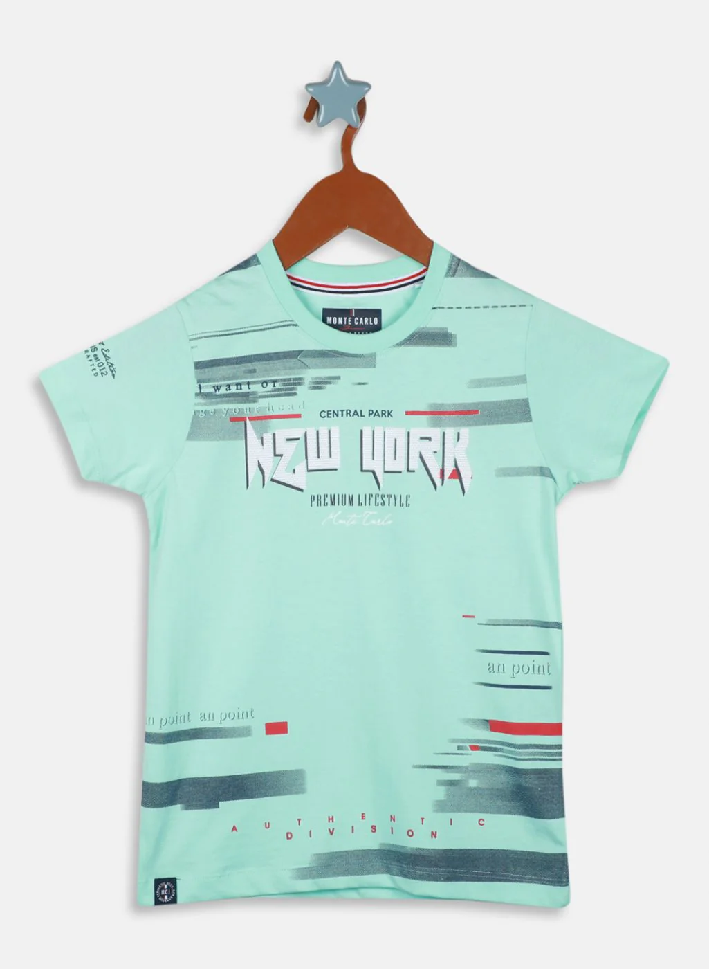 Boys Blue Printed T-Shirt
