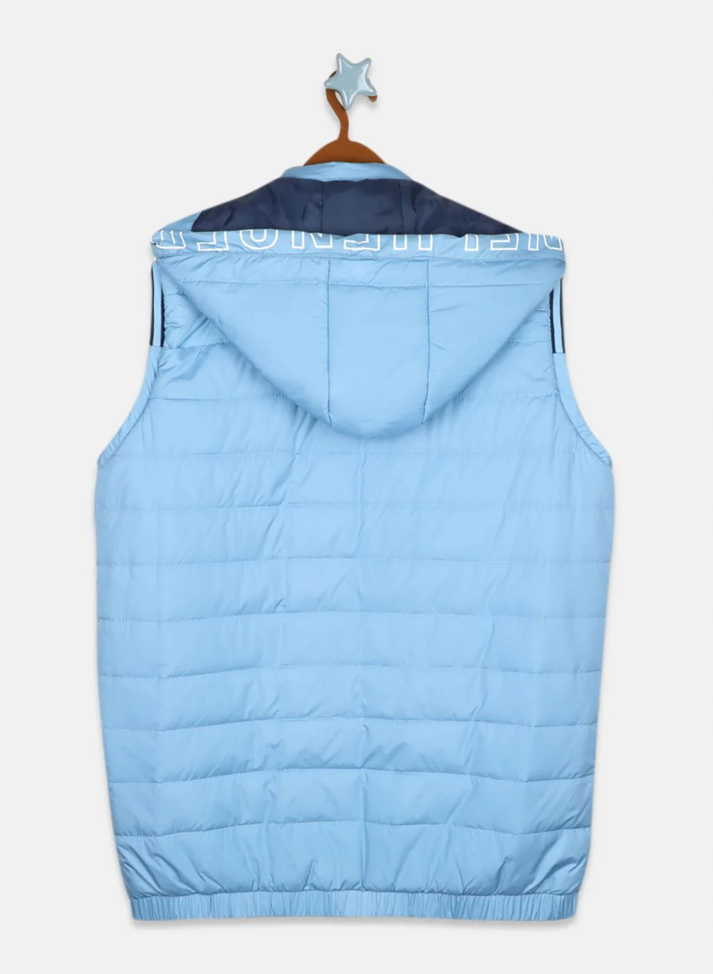 Boys Blue Solid Jacket - Image 2