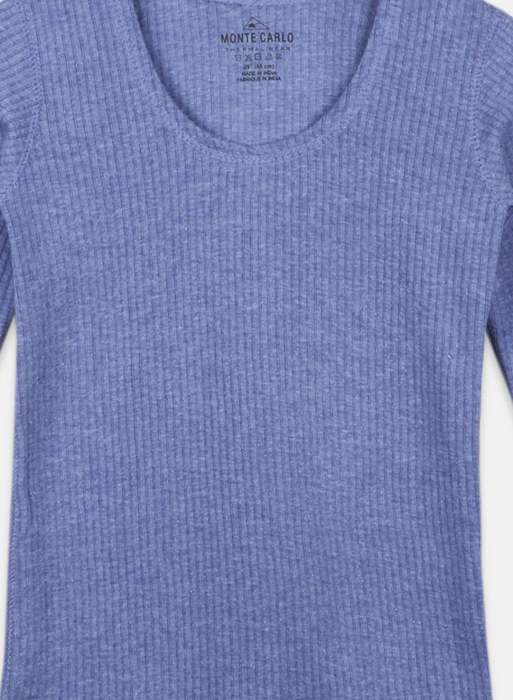 Boys Blue Solid Thermal Vest - Image 3