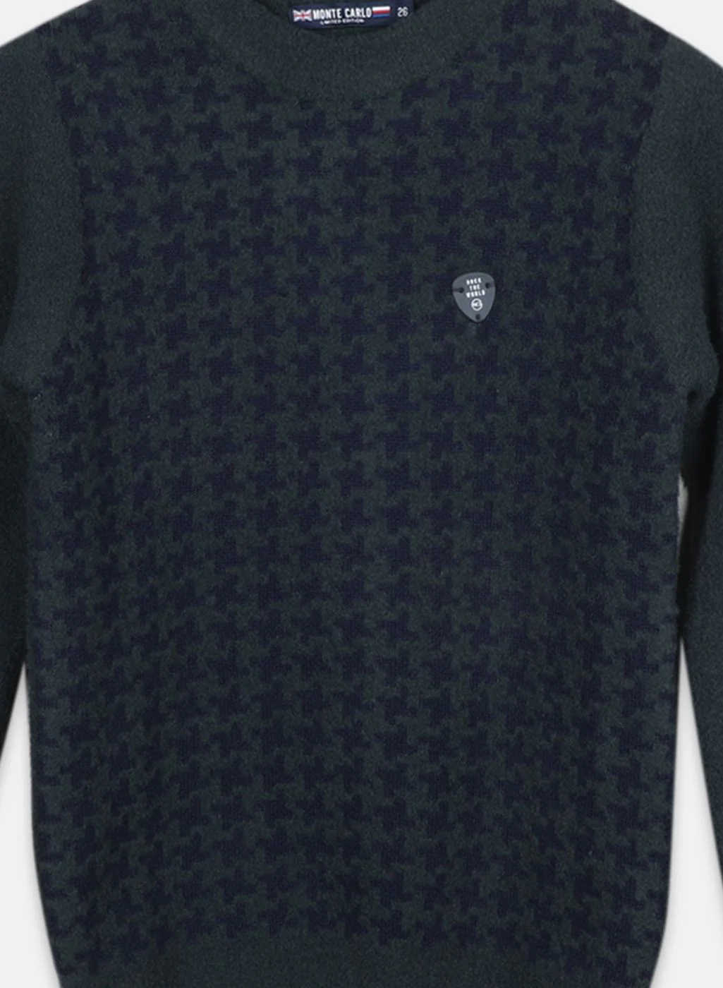 Boys Green Jaquard Pullover - Image 3
