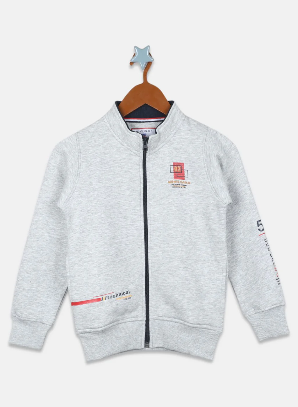 Boys Grey Printed Sweatshirt