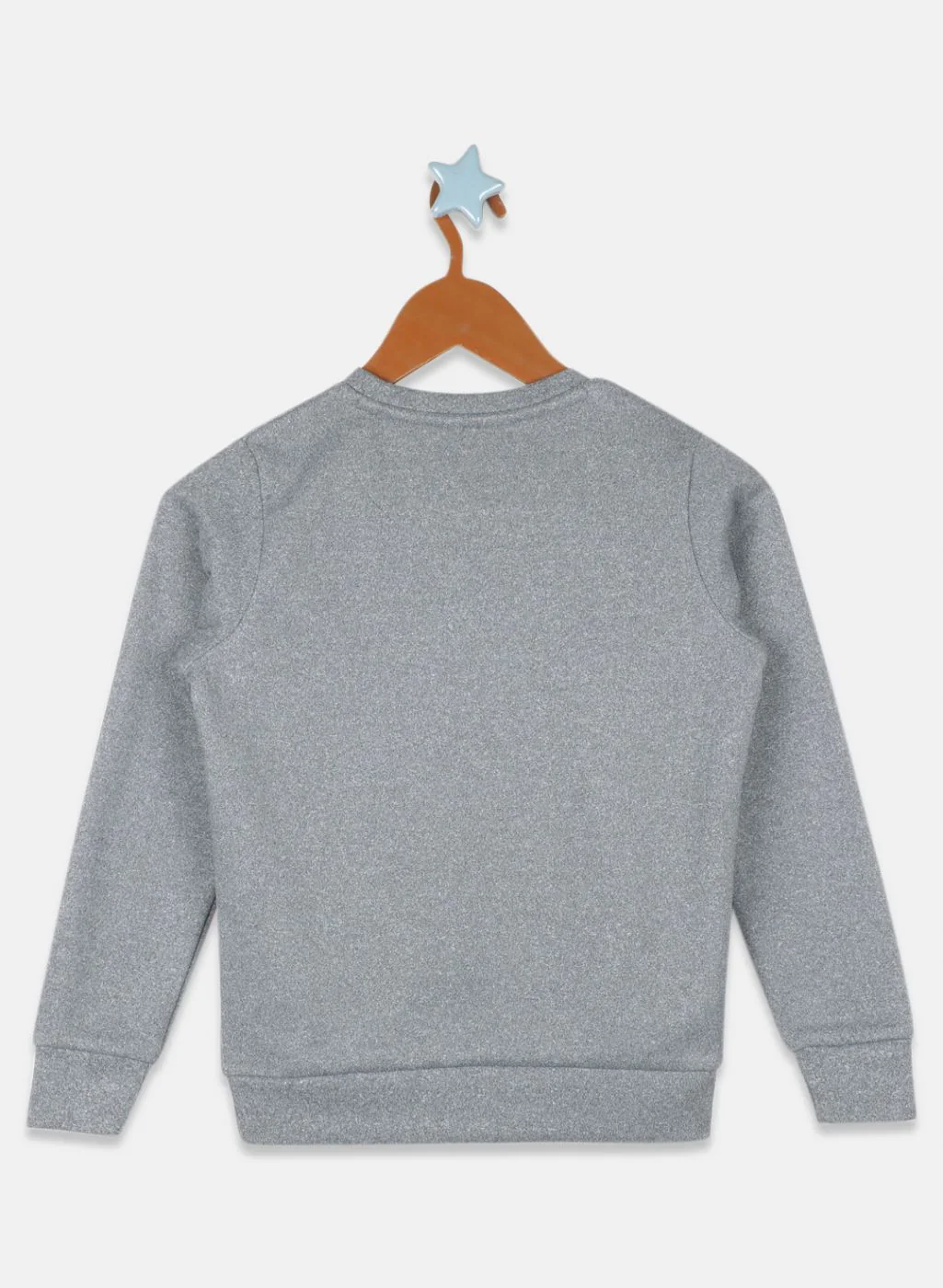 Boys Grey Solid Sweatshirt - Image 2