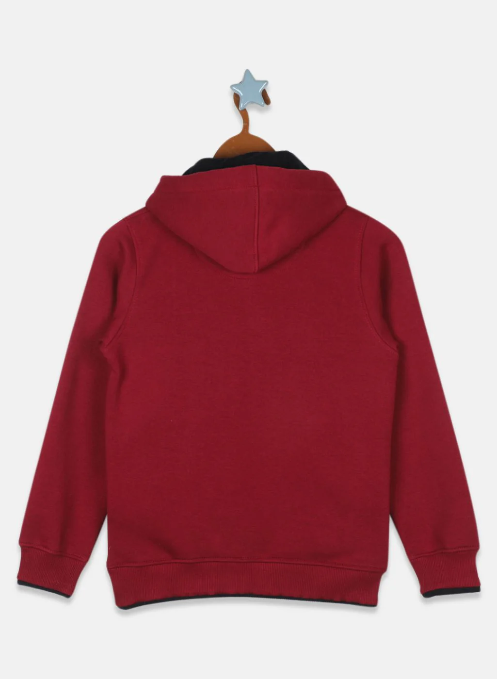 Boys Maroon Printed Sweatshirt - Image 2