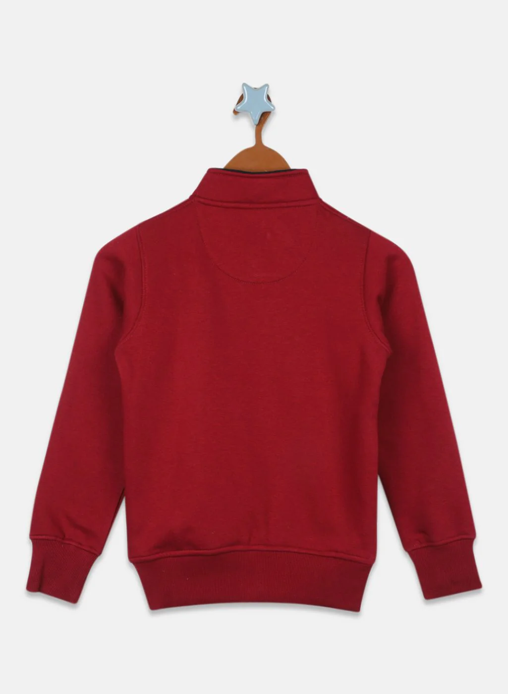 Boys Maroon Printed Sweatshirt - Image 2