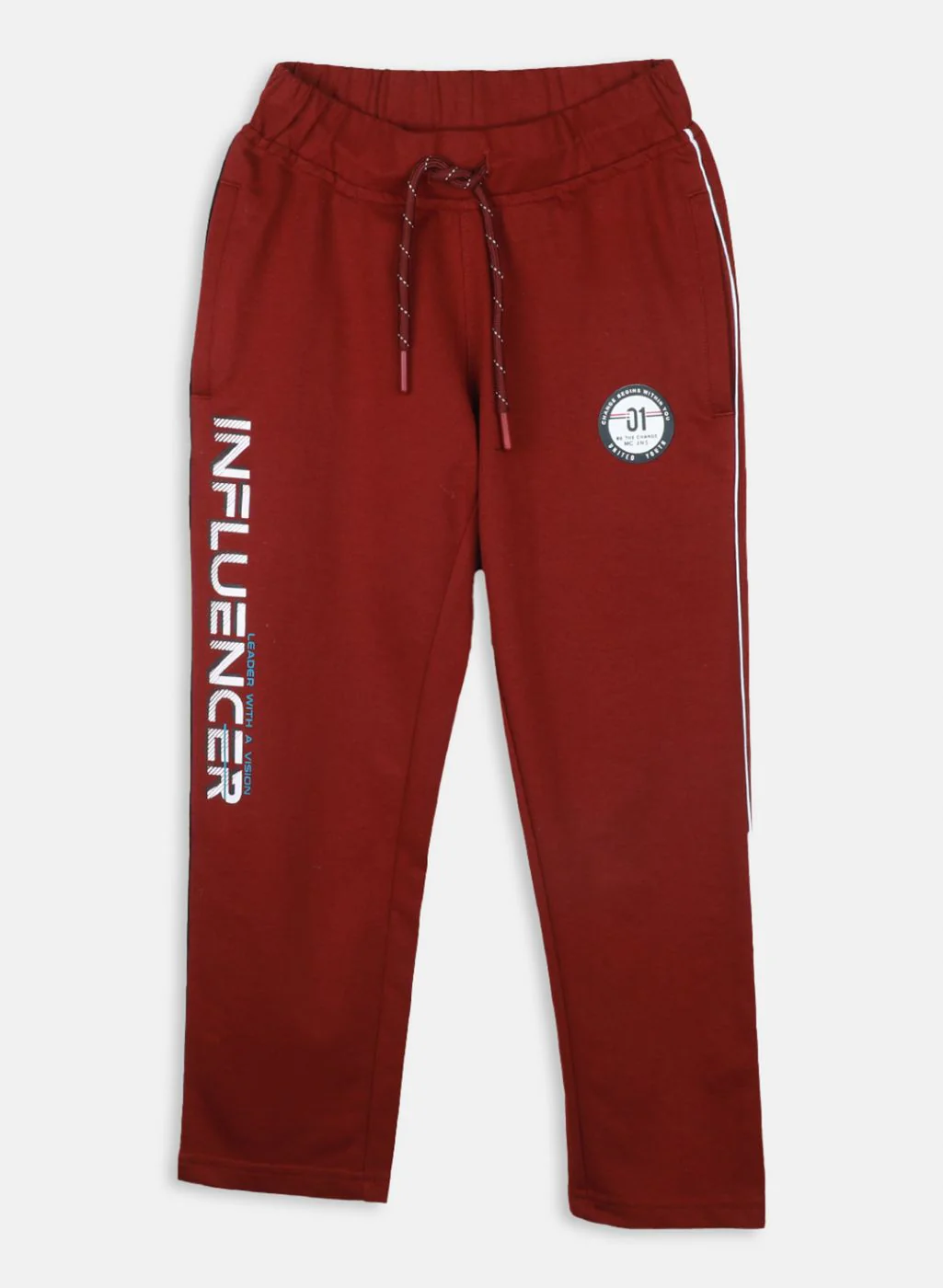 Boys Maroon Regular Fit Lower