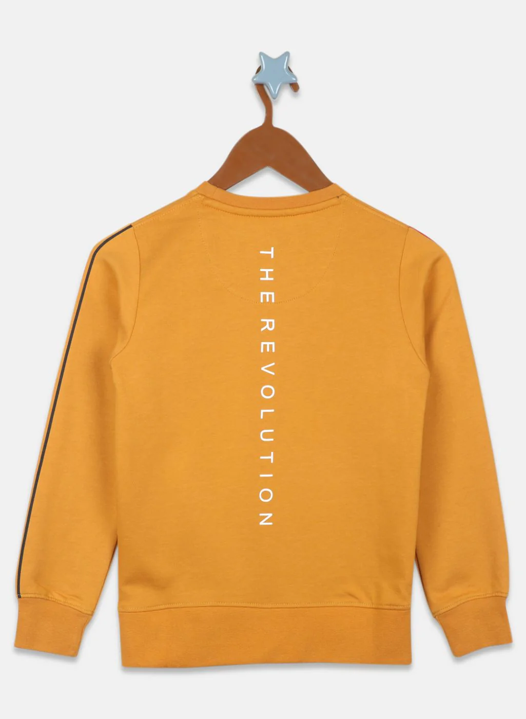 Boys Mustard Printed Sweatshirt - Image 2