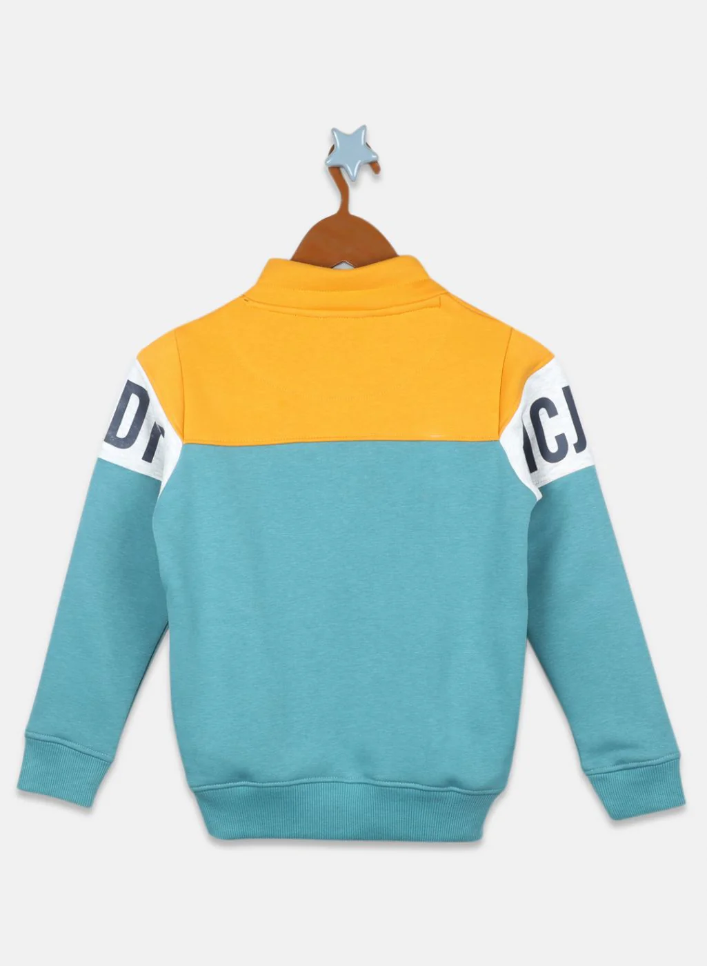 Boys Mustard Printed Sweatshirt - Image 2