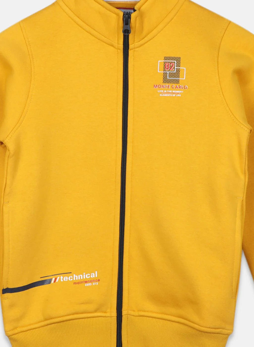 Boys Mustard Printed Sweatshirt - Image 3