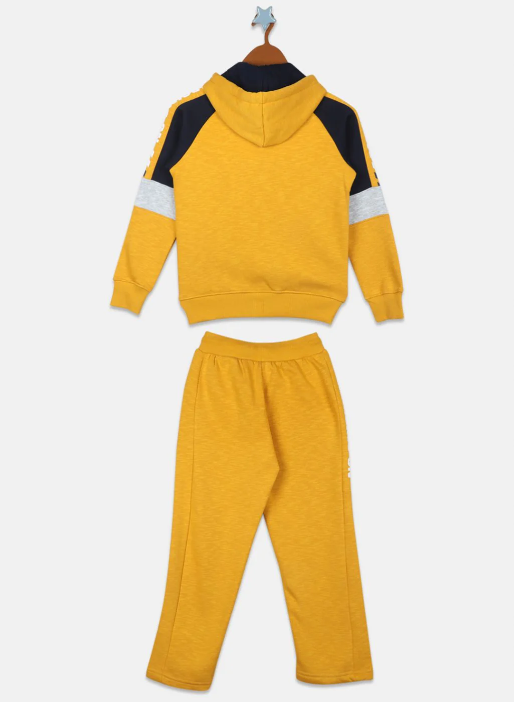 Boys Mustard Printed Tracksuit - Image 2