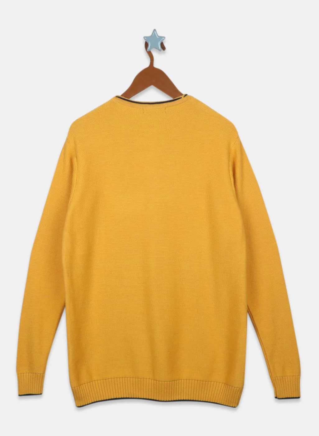 Boys Mustard Solid Pullover - Image 2