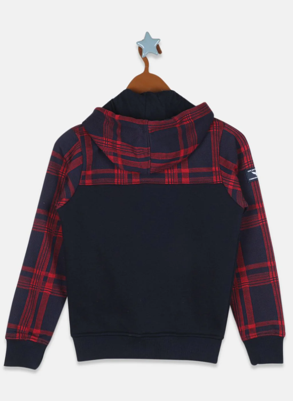 Boys NAvy Blue Printed Sweatshirt - Image 2