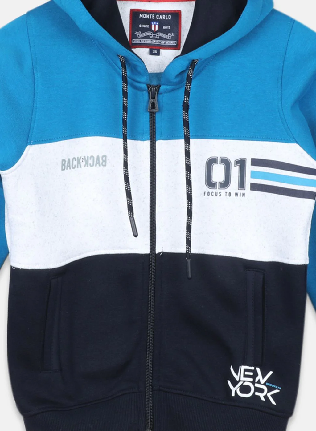 Boys NAvy Blue Printed Sweatshirt - Image 3