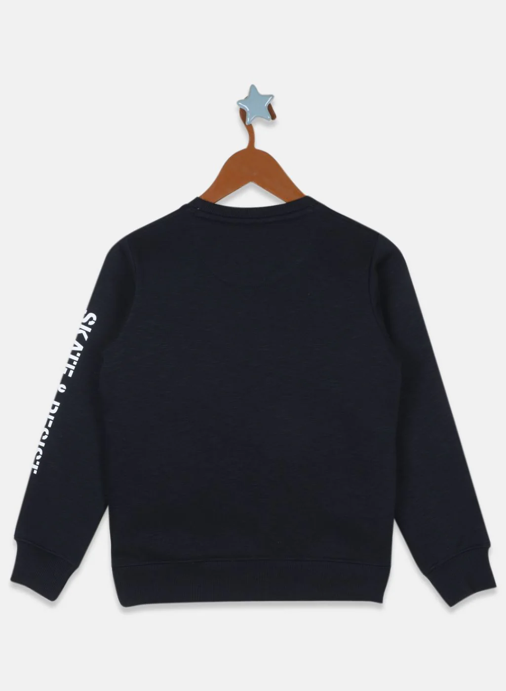 Boys NAvy Blue Printed Tracksuit - Image 4