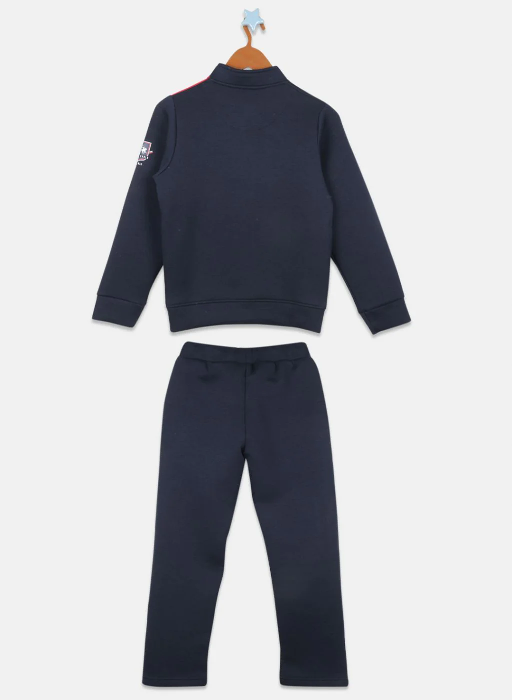 Boys NAvy Blue Printed Tracksuit - Image 2