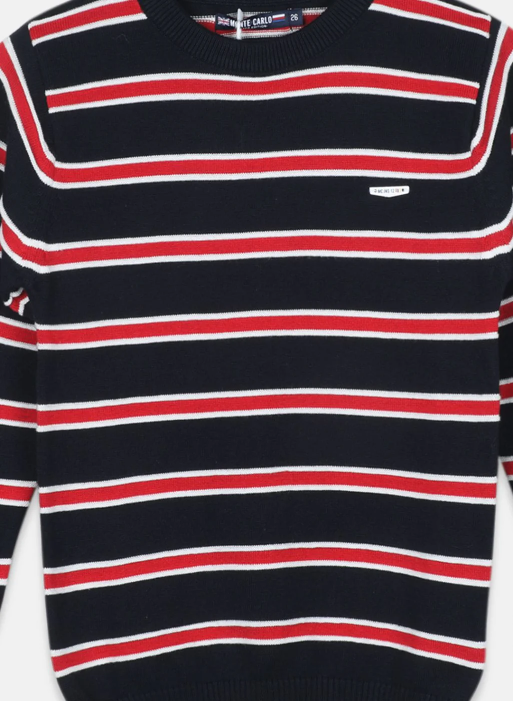 Boys NAvy Blue Stripe Pullover - Image 3