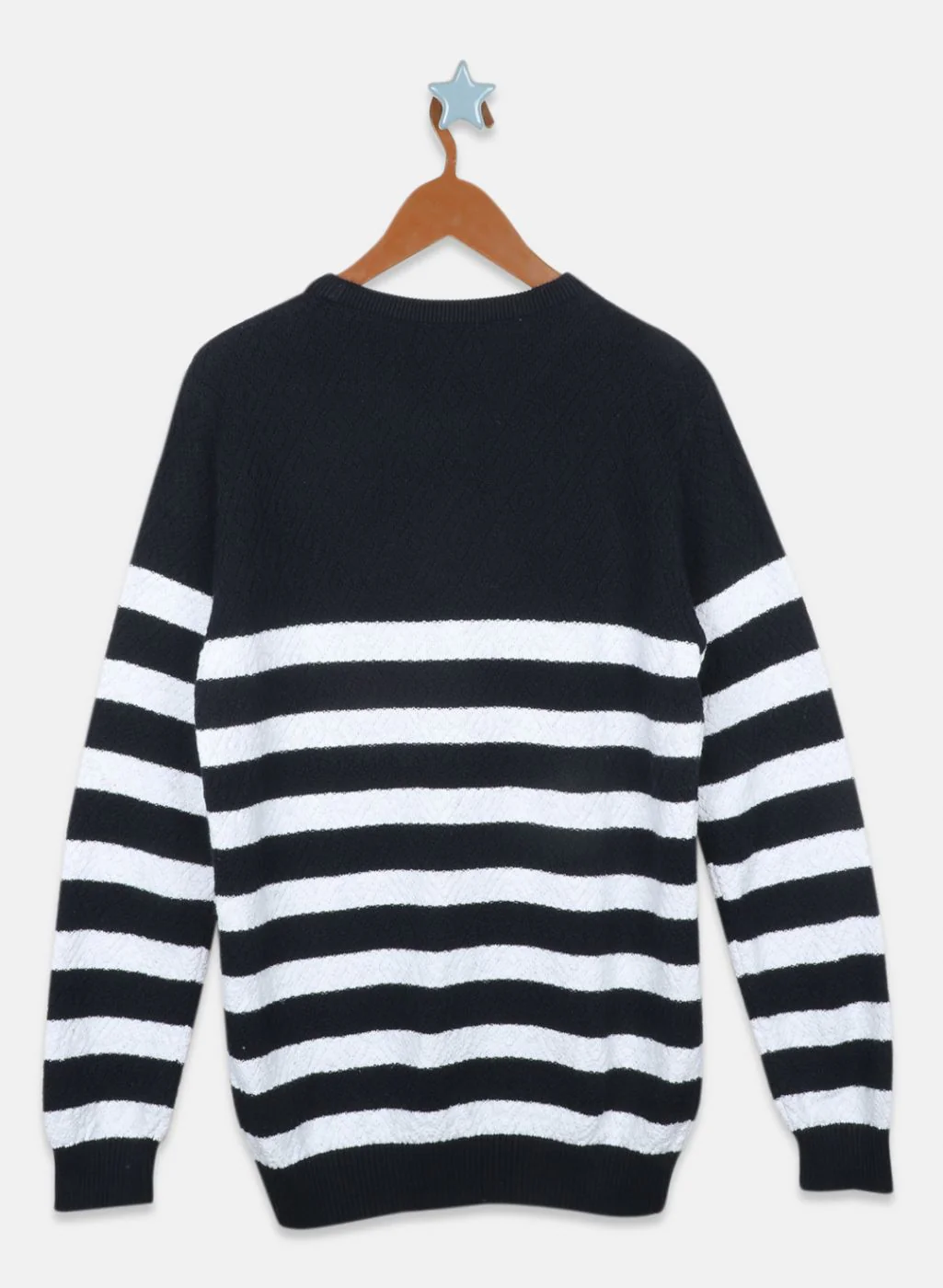 Boys NAvy Blue Stripe Pullover - Image 2
