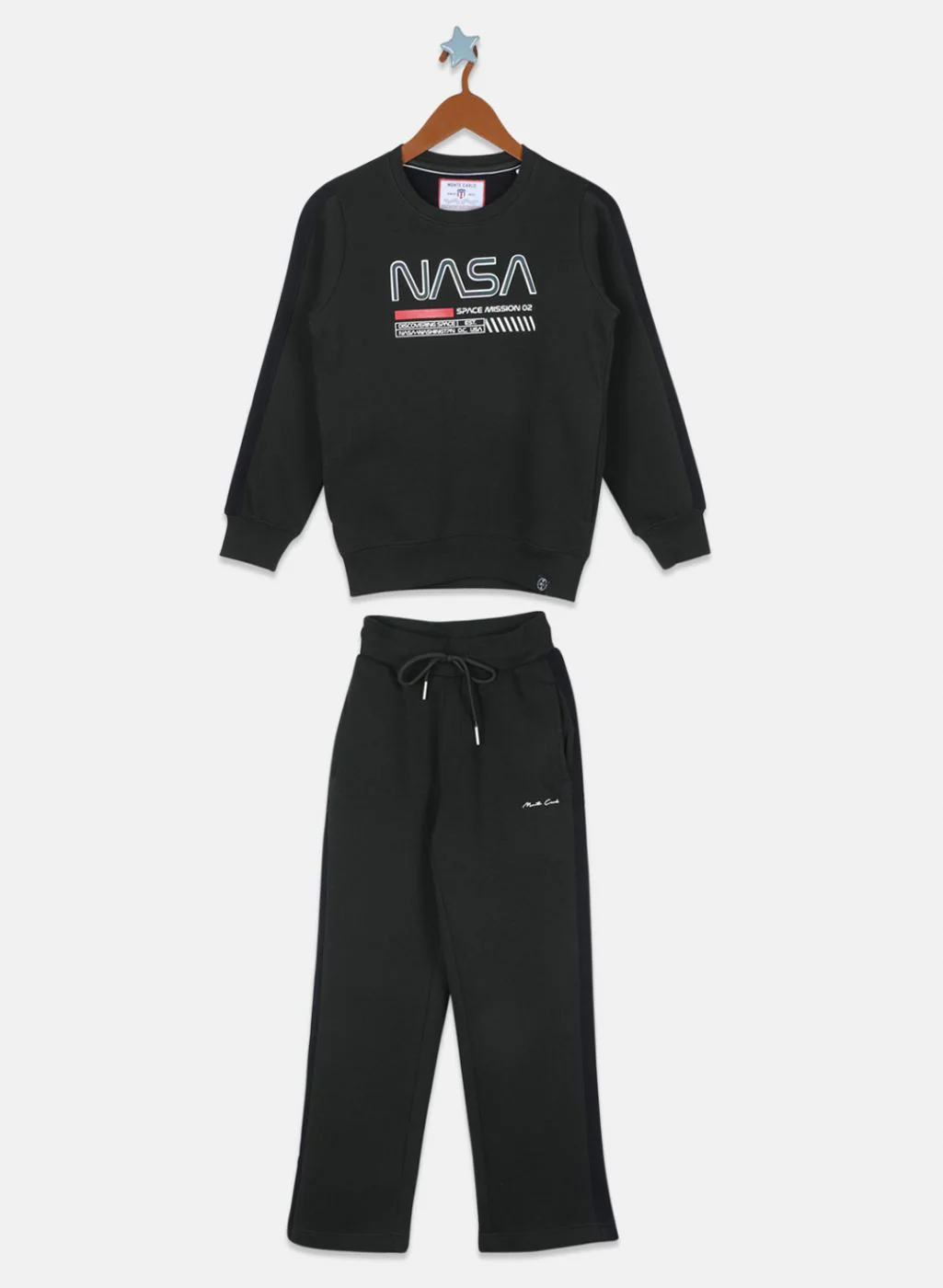 Boys Olive Printed Tracksuit