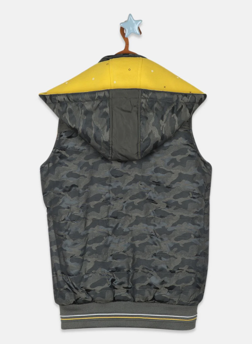 Boys Olive Self Design Jacket - Image 5