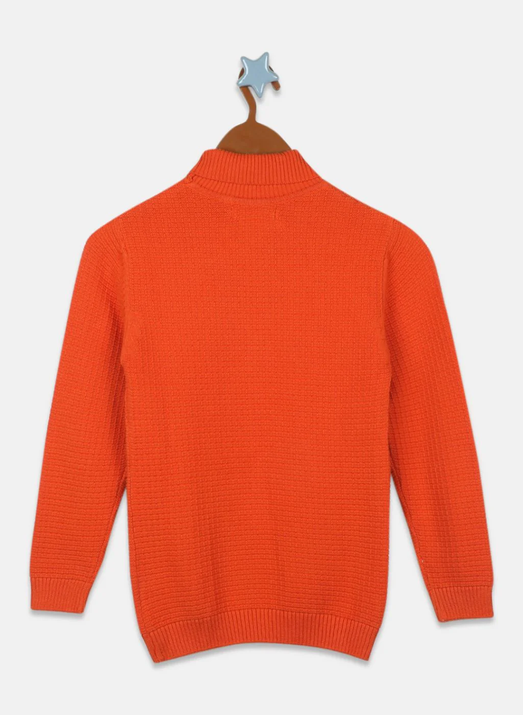 Boys Orange Printed Pullover - Image 2