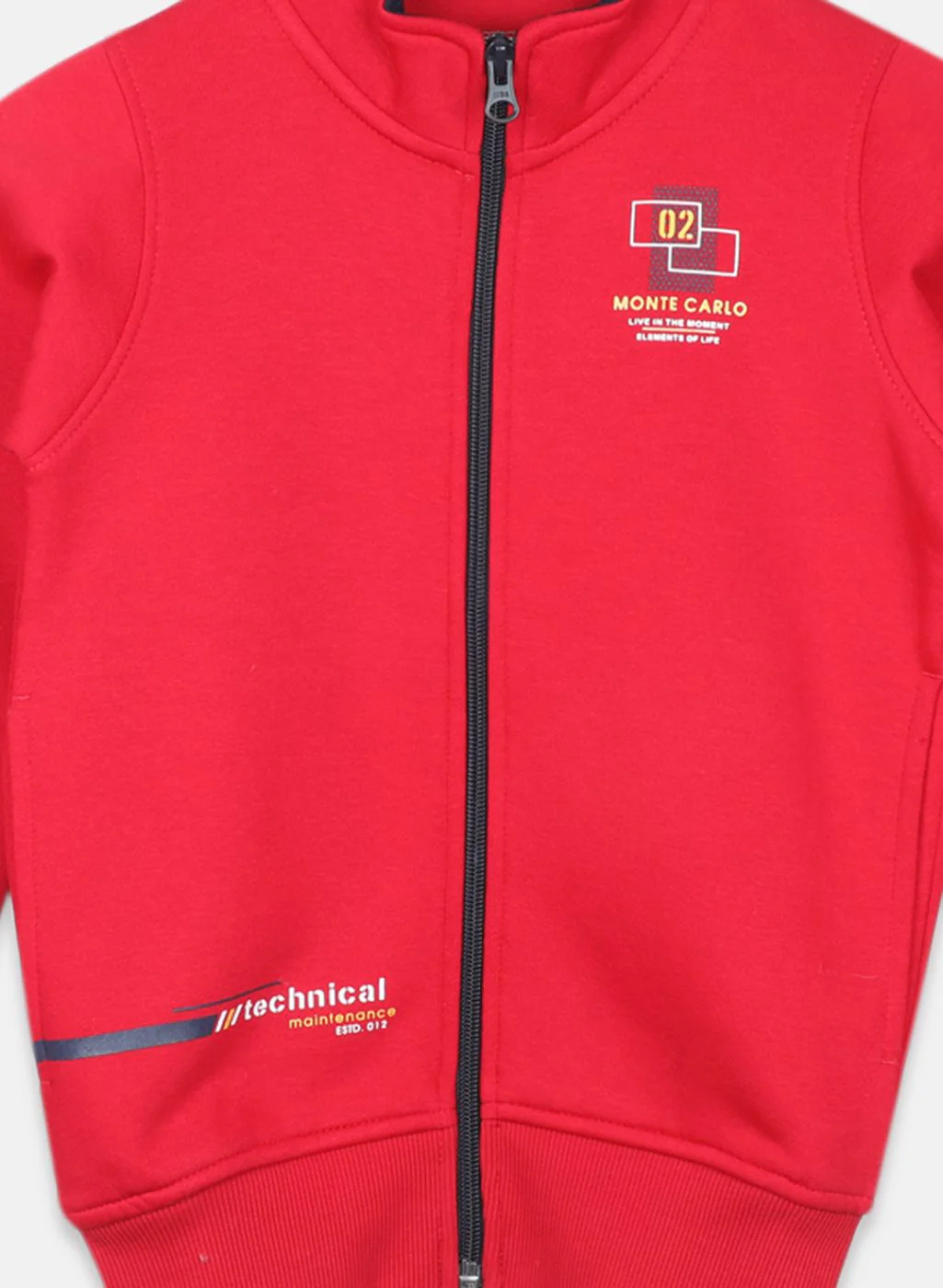 Boys Red Printed Sweatshirt - Image 3