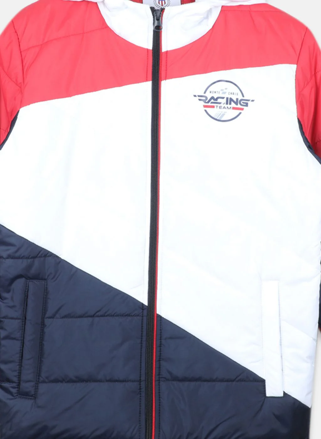 Boys Red Solid Jacket - Image 3