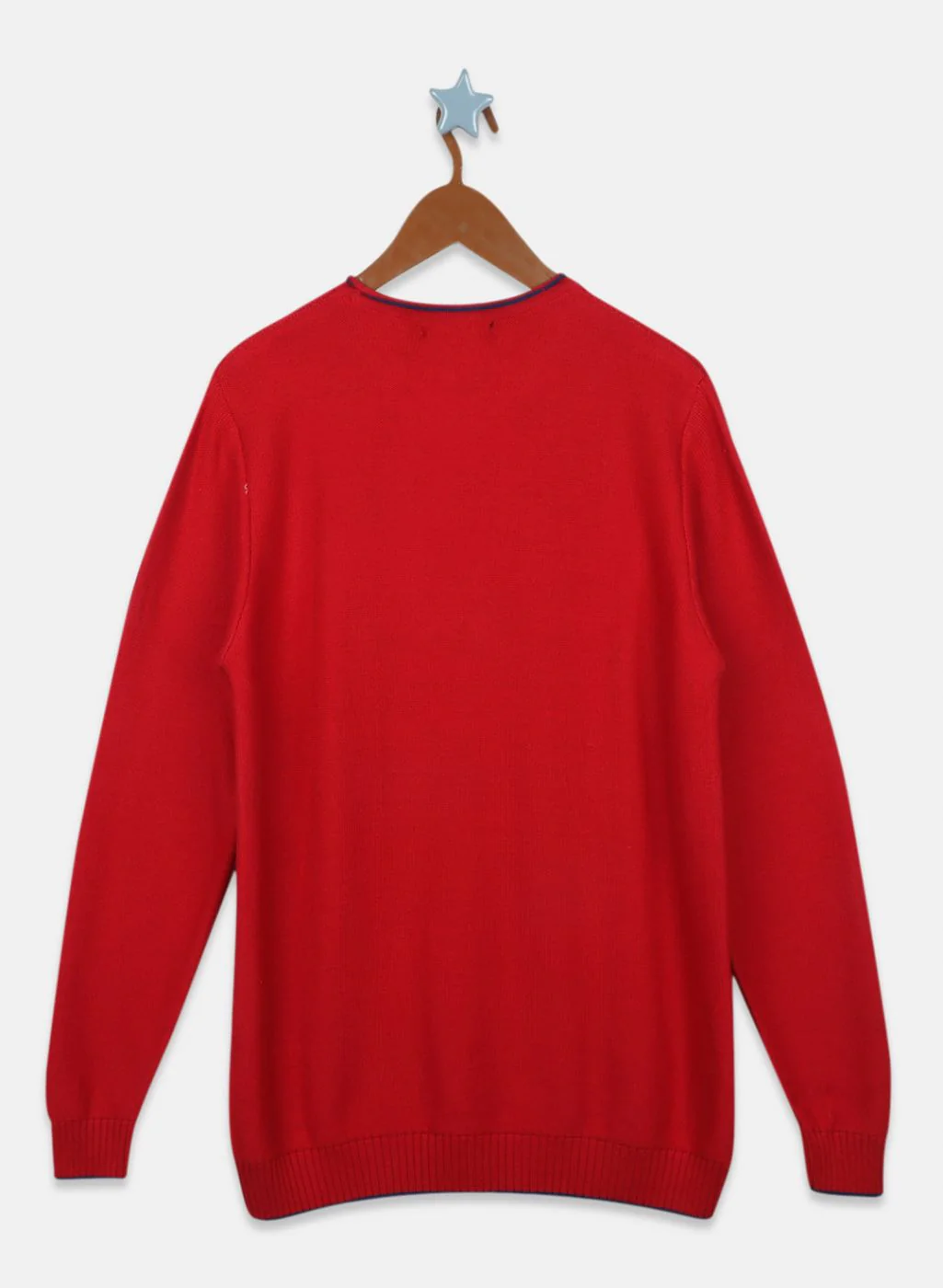Boys Red Solid Pullover - Image 2